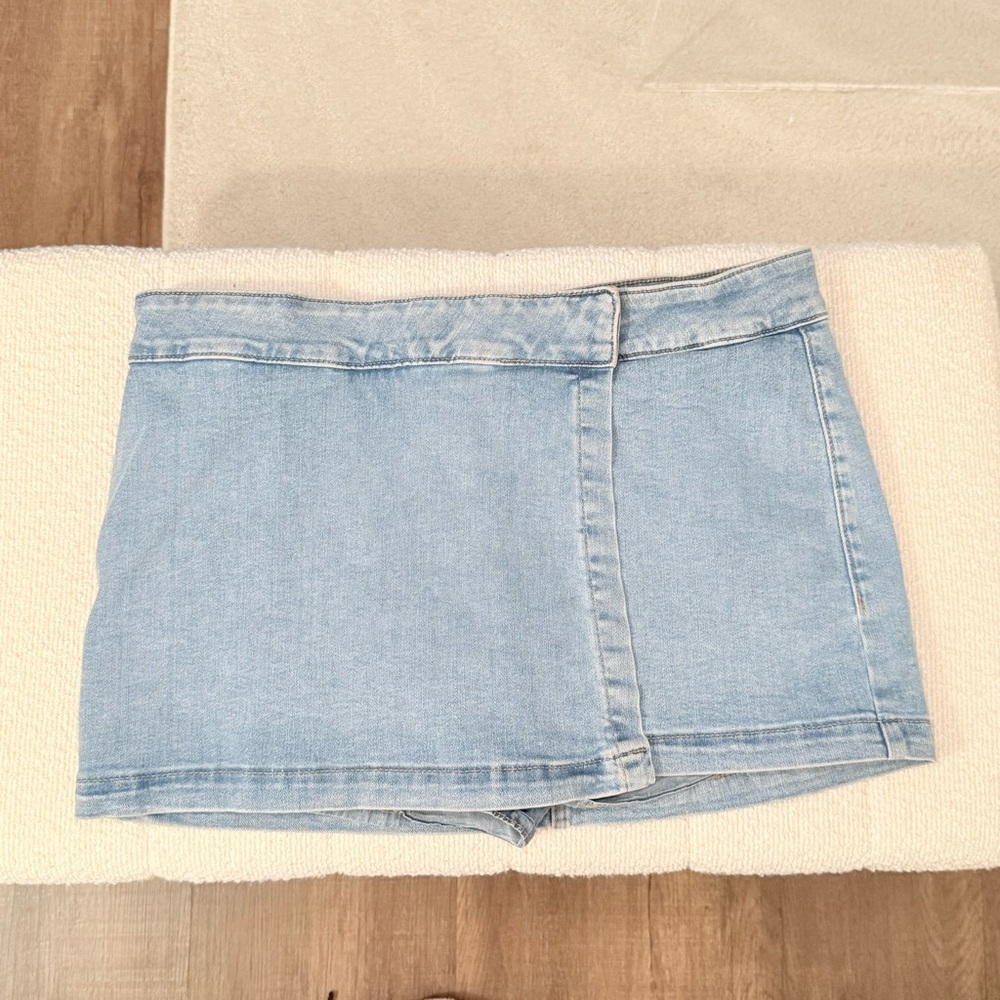Garage Light Blue Denim Skort